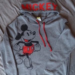 Disney Grey Mickey Mouse Women's Hoodie Size XL